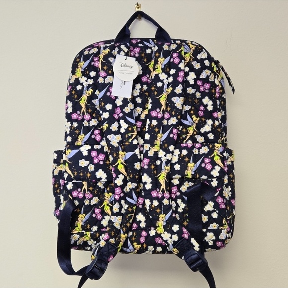 NEW Vera Bradley Disney Tinkerbell Essential Large Backpack- Navy Blue - Picture 2 of 9
